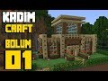 KADİMCRAFT1 | Bölüm : 1 | İLK EVİMİ YAPTIM (MODERN OLDU)