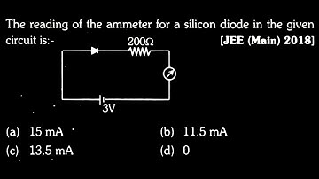 The reading of the ammeter for a silicon diode in the given circuit is:- SM DPP 01 Q47