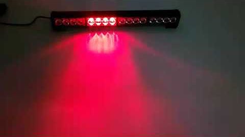 16LED 18" Work Light Bar Beacon Tow Truck Emergency Warning Strobe Amber&Red 12V