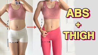 [艾琳] 20分钟瘦肚子瘦大腿运动🔥 | 20 Min Belly &amp; Thigh Burn Workout