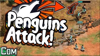 Penguins Attacking in an AoE2 Game?!