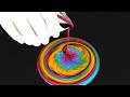 (450) SPLIT CUP pour with AMAZING details ~ Acrylic pouring technique ~ Spin art ~ Relaxing art