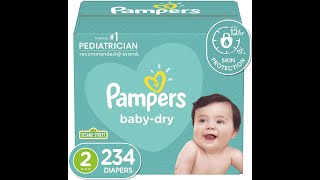 Diapers Size 2, 234 Count - Pampers Baby Dry Disposable Baby Diapers #shorts #baby