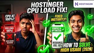 Hostinger Server CPU Load 100% Fix: How to Solve High Resource Usage Instantly #Hostinger #ServerFix