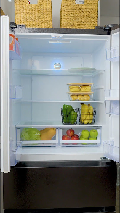 Organizing the DEFY French Door Boutique Noire Fridge Freezer with Water Dispenser #Fridge #Defy