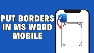 How To Put Border In Ms Word Mobile | Insert Border In Word Mobile Add Border In Word ✅