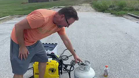 Starting a champion 2500 dual fuel generator on propane