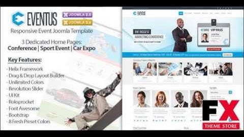 Preview Eventus - Responsive Event Joomla Template TForest