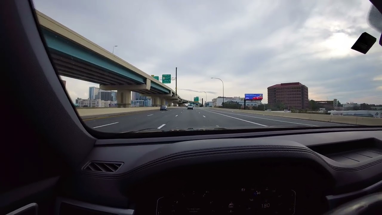 Orlando City Views Driving Interstate 4