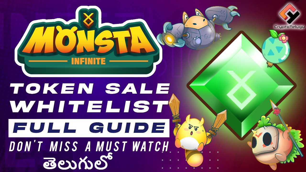 Monsta Infinity Token Sale Whitelist Process Full Guide - Telugu