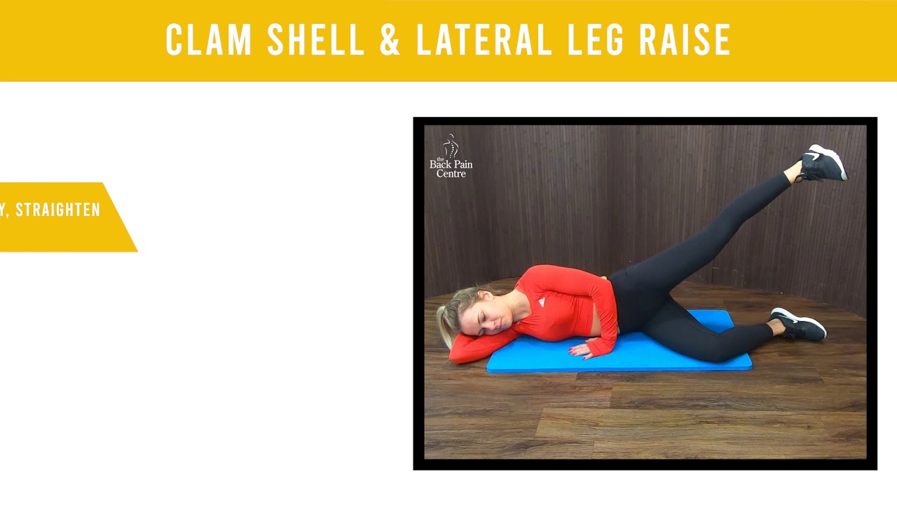 CLAM SHELL & LATERAL LEG RAISE - YouTube