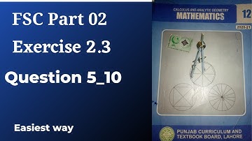 FSC part 2 mathematics chapter 2 exercise 2.3 question 5_10|product rule of derivation |product rule