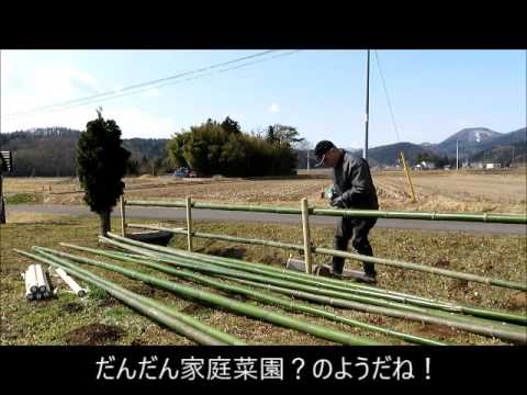 趣味の畑に40 竹柵造り Youtube
