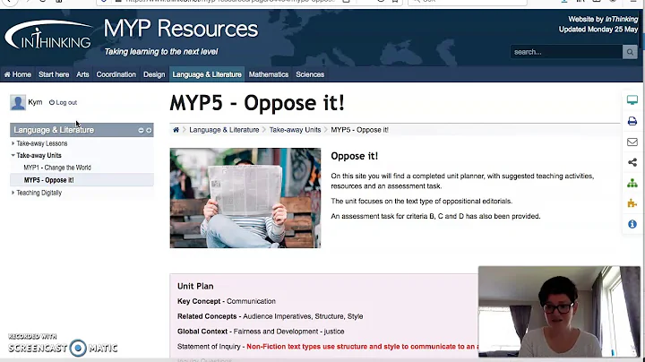 MYP Language and Literature Webinar Video