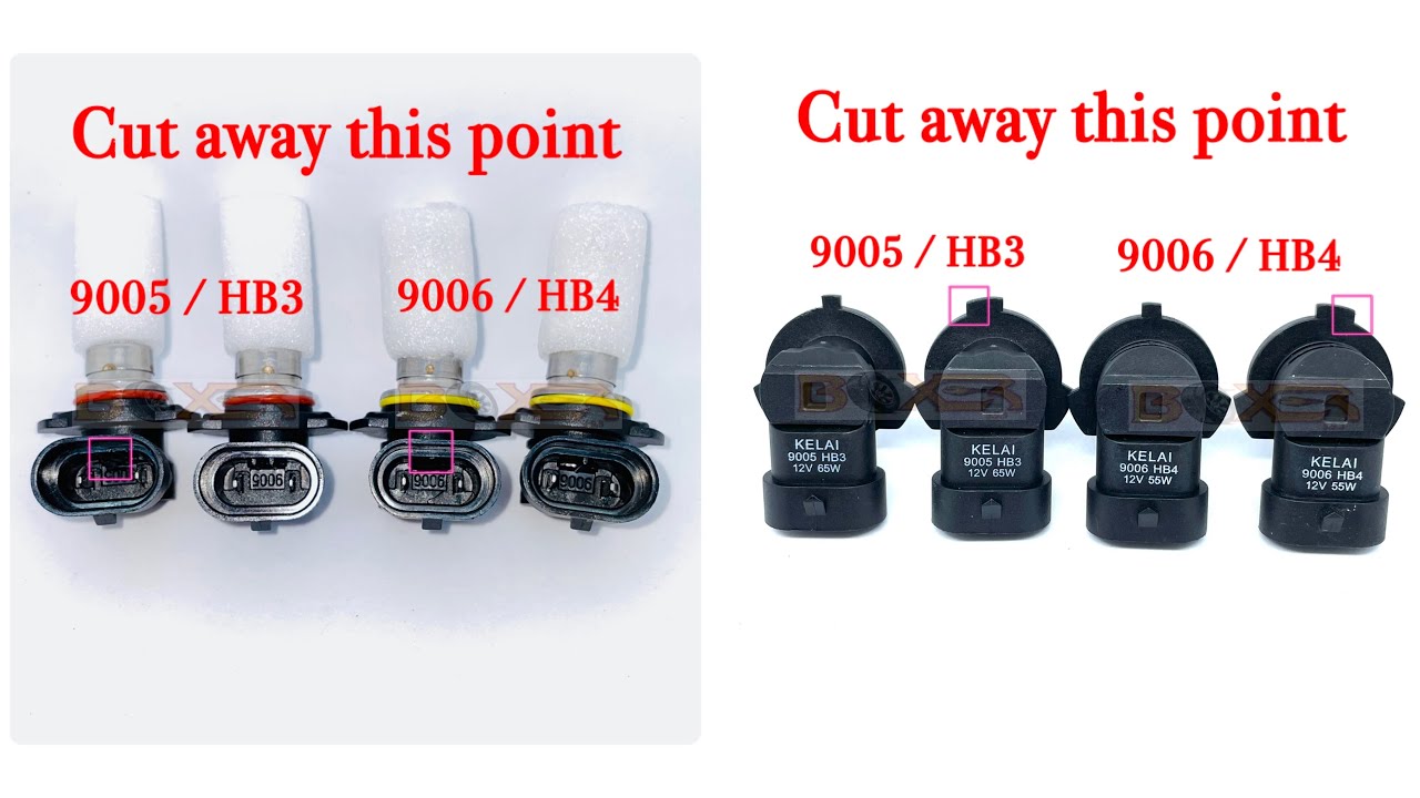 How to use 9005/HB3 with 9006/HB4 bulbs and vice versa? 