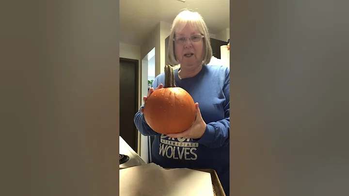 Cutting a pumpkin open!