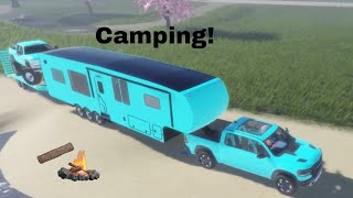 Going CAMPING! in American mudding plains(Roblox)