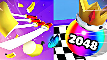 Ball Merge 2048 🆚 Flying Cut Android iOS Walkthrough Gameplay Android iOS Gameplay