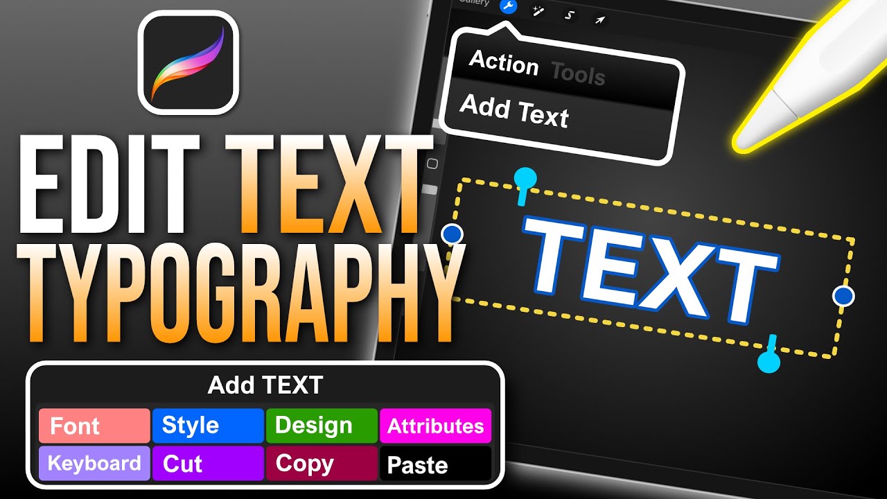 How To Edit Text and Typography In Procreate Procreate Tutorial For
