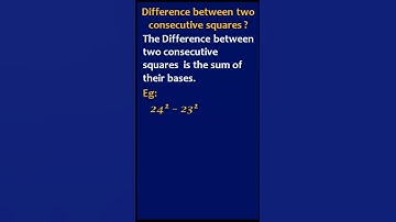 #difference of #squares of #consecutive #numbers #shorts
