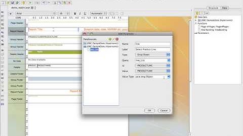 Pentaho Report Designer v3.5 - 2: Creating a Parameterized Report
