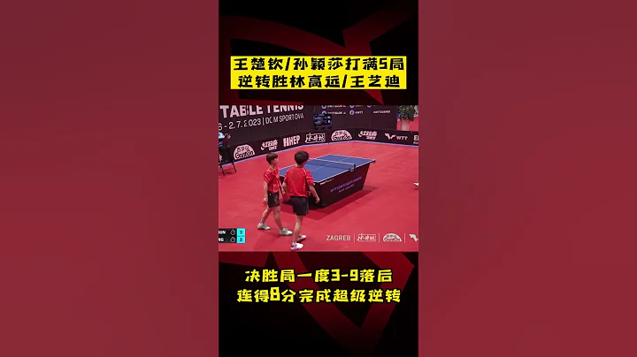 #王楚欽 #孫穎莎 打滿5局逆轉#林高遠 #王藝迪 ，決勝局3-9落後連得8分！ - 天天要聞