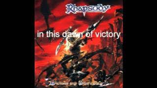 Rhapsody: Dawn of Victory   lyrics (Best quality)!