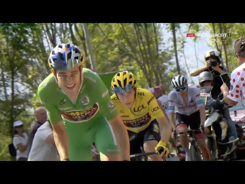 Séquence incroyable : Pogacar explose après la terrible accélération du maillot vert Van Aert