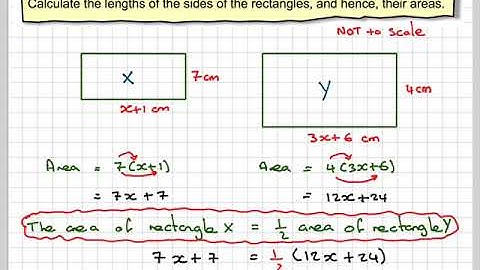 Forming and solving equation using rectangles