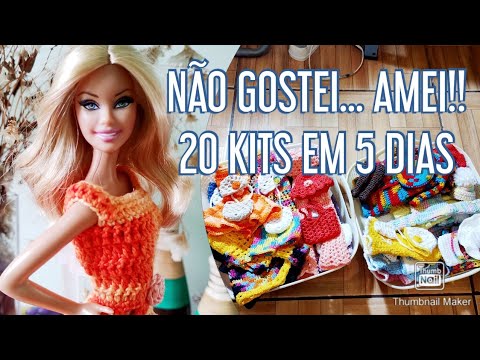 Kit de Roupas e Acessórios para Bonecas Barbie - Vestidos Casaco