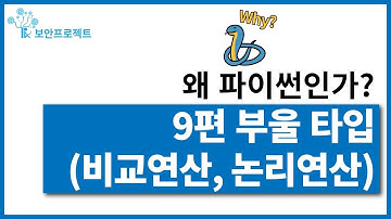 [입문자를 위한 파이썬 기초 따라잡기 강의]9편 부울 타입(비교연산, 논리연산)