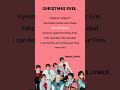 Stray Kids Christmas Evel Lyrics Shortsfeed Lyrics Song Christmasevil Strykids Shorts Kpop 