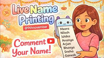Live Name Printing ✨ Comment Your Name❤️