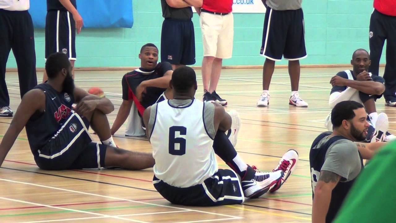 Team Usa Men S Basketball Practice 12 London Summer Olympics Youtube