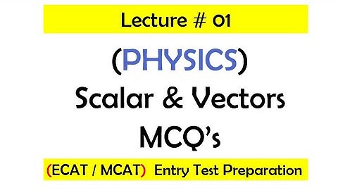 Scalars & Vectors Solved MCQ