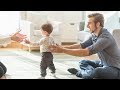 Baby First Steps with Daddy - Dad and Baby Cute Video Compilation 2018