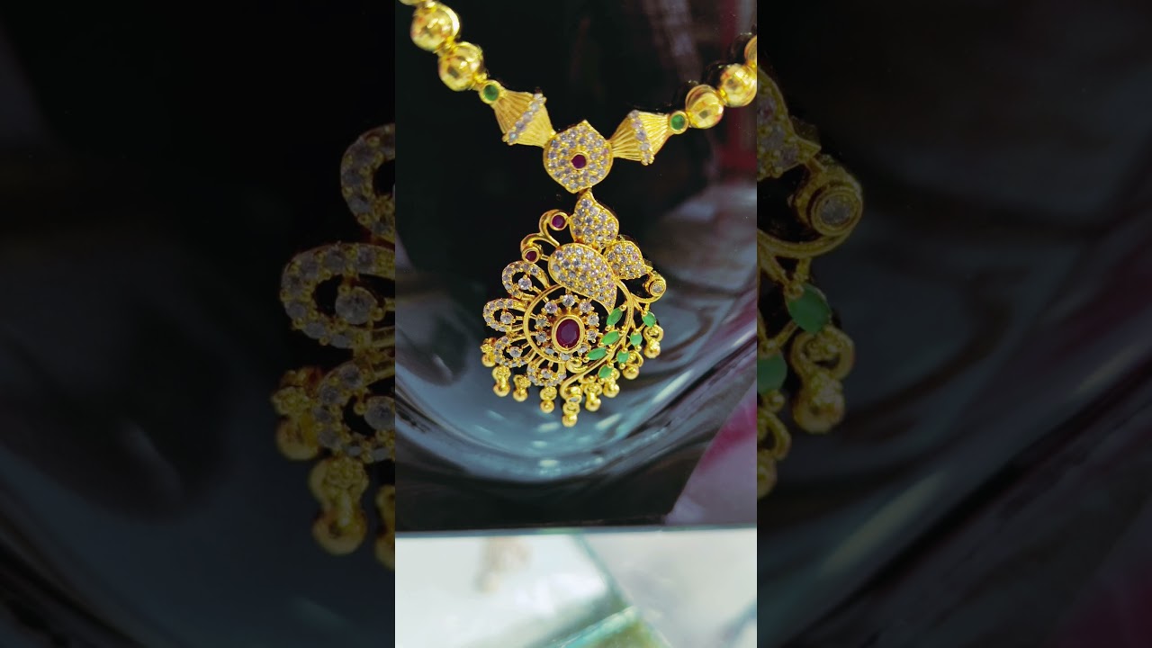 kodi type necklace adstones multi colour₹499 cal.9080513137 #gold #1gramgold #jewellery #jewellery