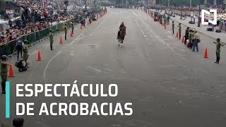 Desfile de la Revolución Mexicana, acrobacias en caballos  Las Noticias