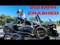 CRASHED Lamborghini at 212 MPH!! - Time to Rebuild It