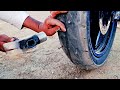 Nail vs Tyre - Tubeless Bike Tyre Puncture Test | MR. INDIAN HACKER