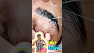 Thick Eyebrow Threading Tutorial #brow