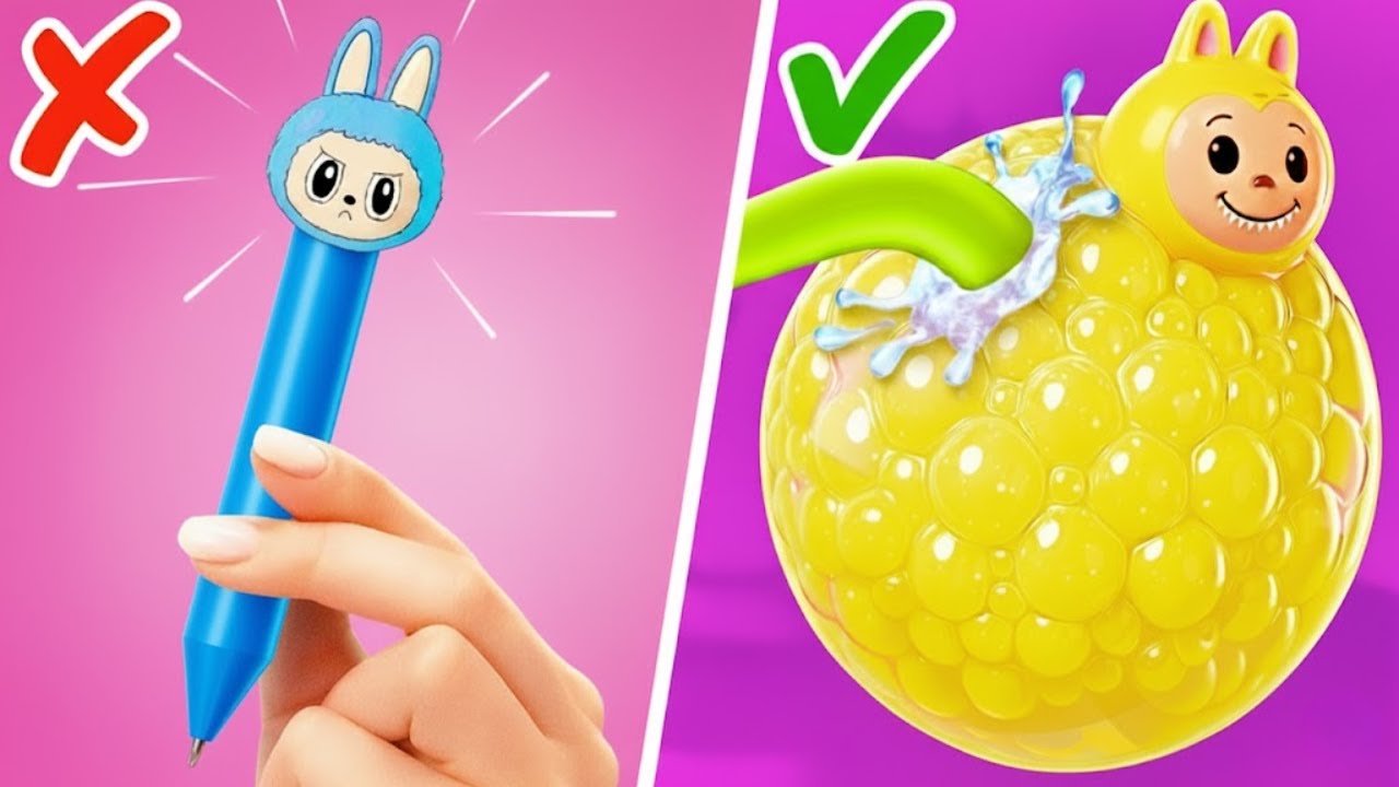 Glam or Basic Labubu School Supplies 🚌 *Fun DIY Paper Crafts!* - YouTube