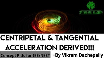CENTRIPETAL & TANGENTIAL ACCELERATION DERIVATION | Concept Pills | IIT/JEE/NEET | Vikram Dachepally