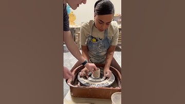 Date night pottery class #couples #youtubeshorts #datenight #datenightideas #pottery #date