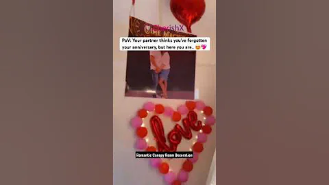 Anniversary surprise decoration ideas at home by CherishX.com