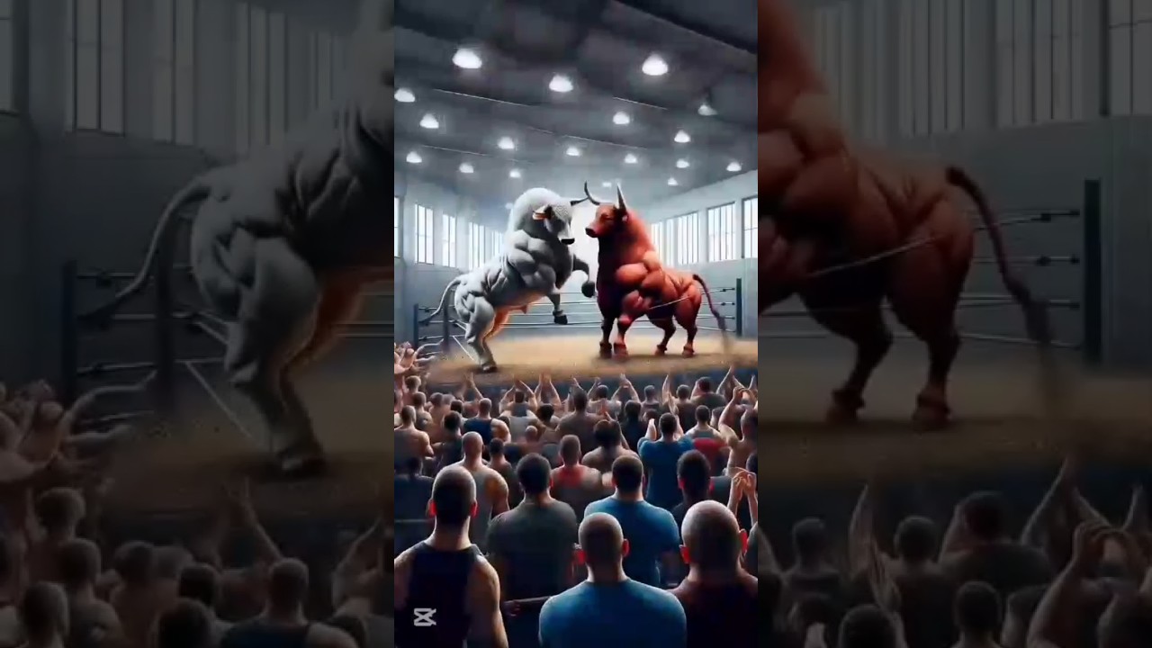 Cow 🐄 vs Red Bull 🐂 big 😰 fight drama #cowstory #cow #farmerstory #farmerstory #dairyfarmers