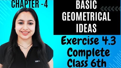 Class 6 Maths NCERT Chapter 4 BasicGeometrical Ideas Exercise 4.3 Full Solved#class6 #cbseworldz