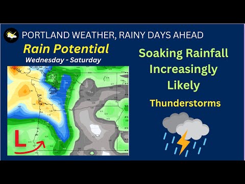 Portland Weather, Rain, Thunderstorms Likely This Week