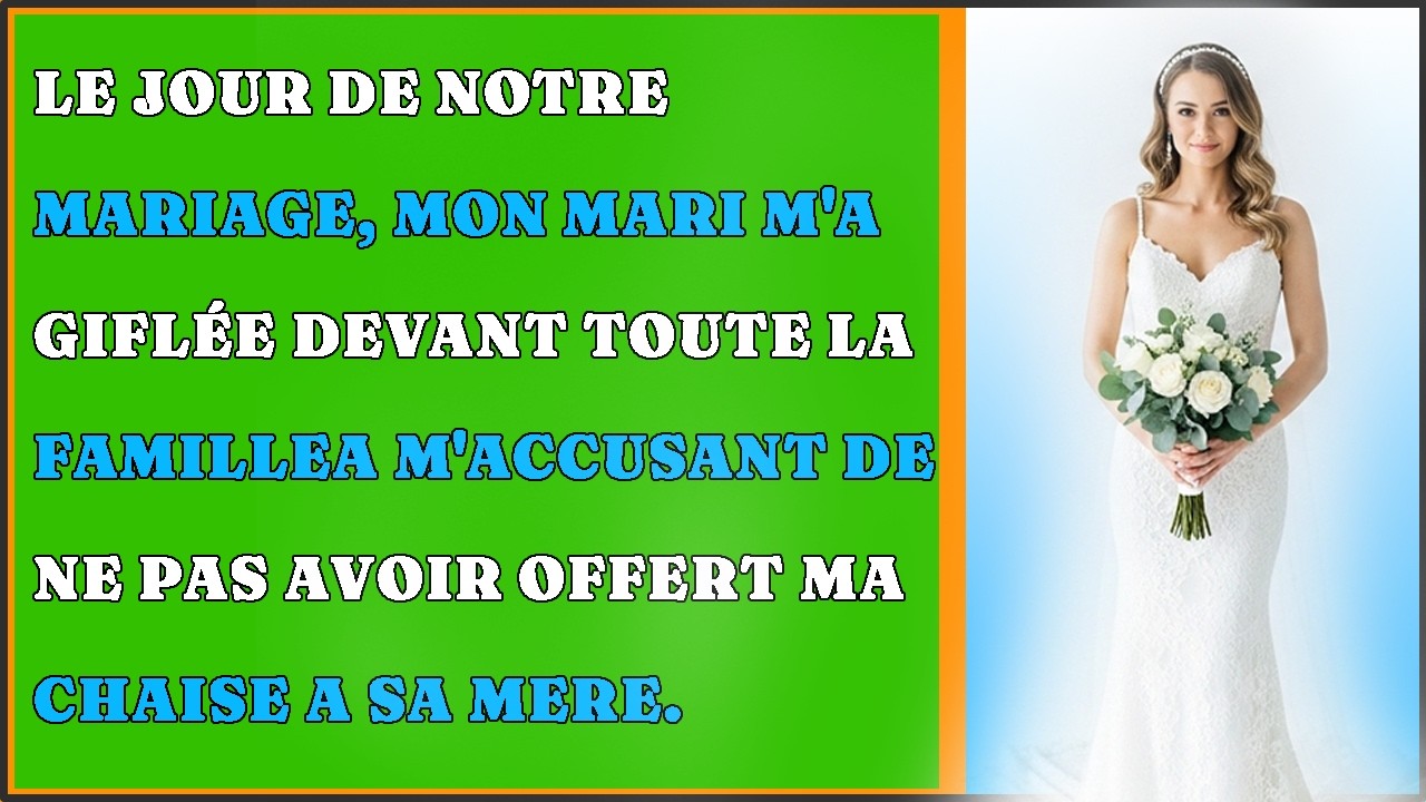 Le jour de notre mariage, mon mari m’a giflée devant toute ma famille… et personne n’a réagi