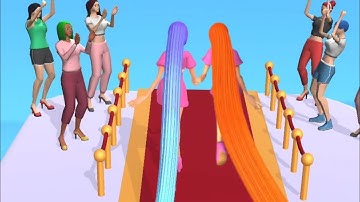 Hair Challenge Game 💇‍♀️🔥 on Max Levels (50,51,52,53) - Running Game Video